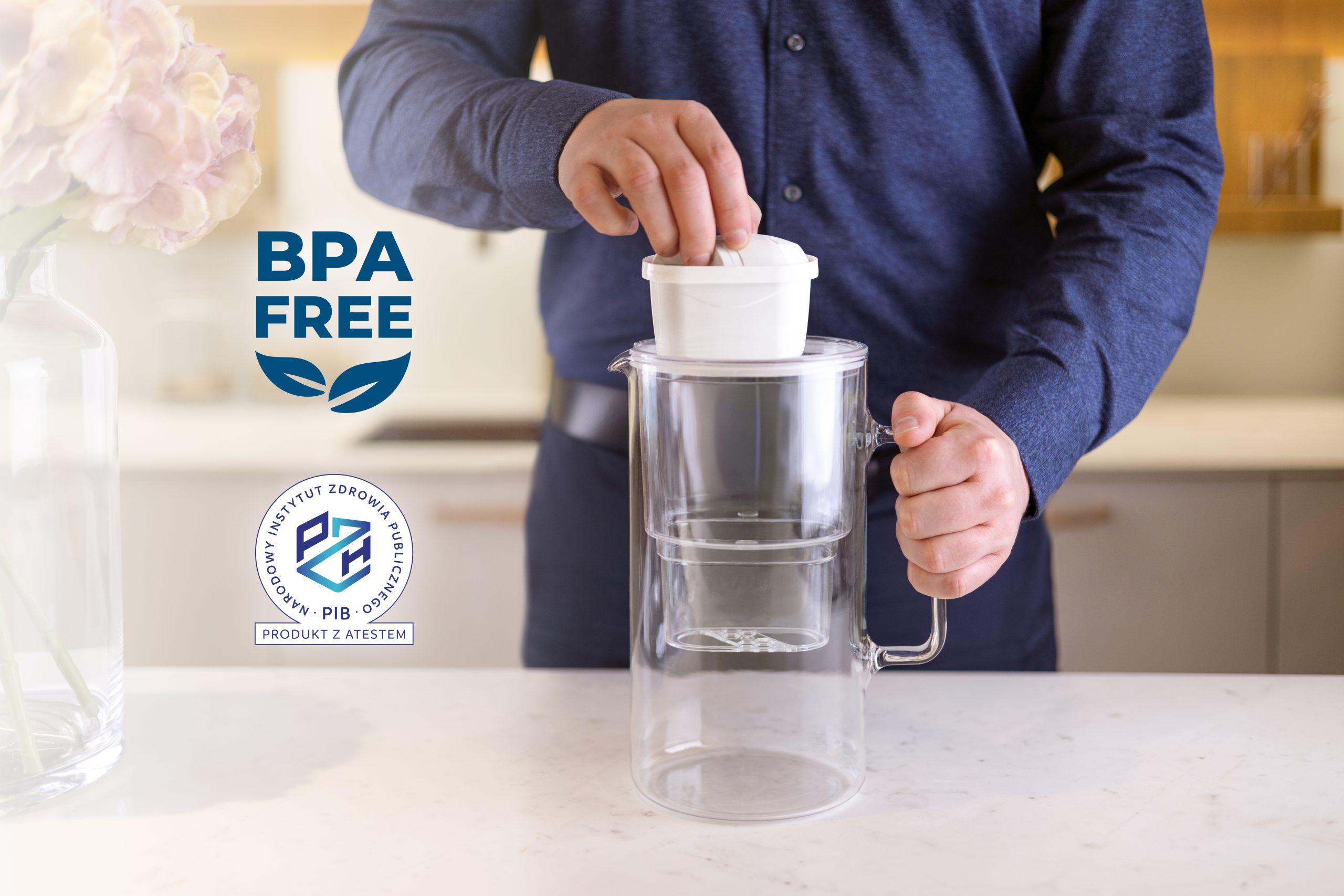 Dzbanek filtrujący Wessper D2 Borosilicate futureflow