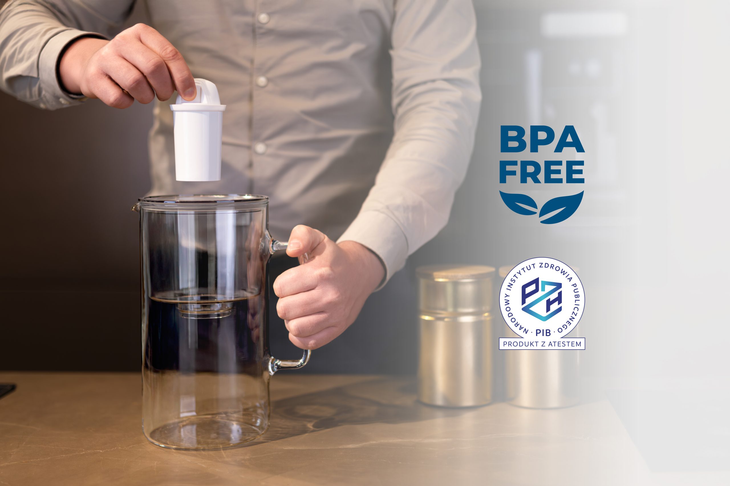 Dzbanek filtrujący Wessper D2 Borosilicate futureflow