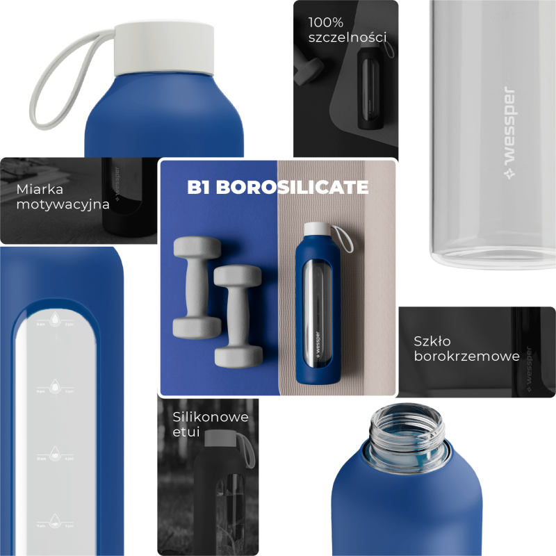 Cechy butelki motywacyjnej B1 Borosilicate