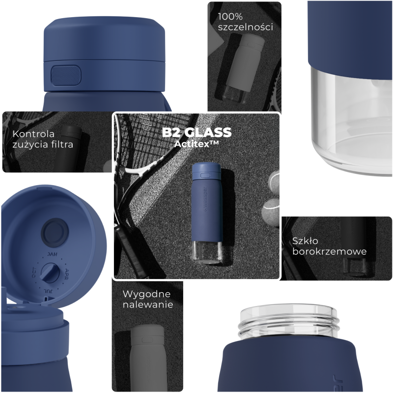 Cechy szklanej butelki filtrującej