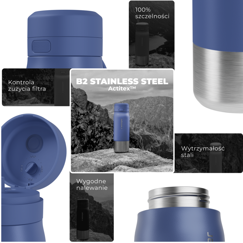 Cechy stalowej butelki filtrującej