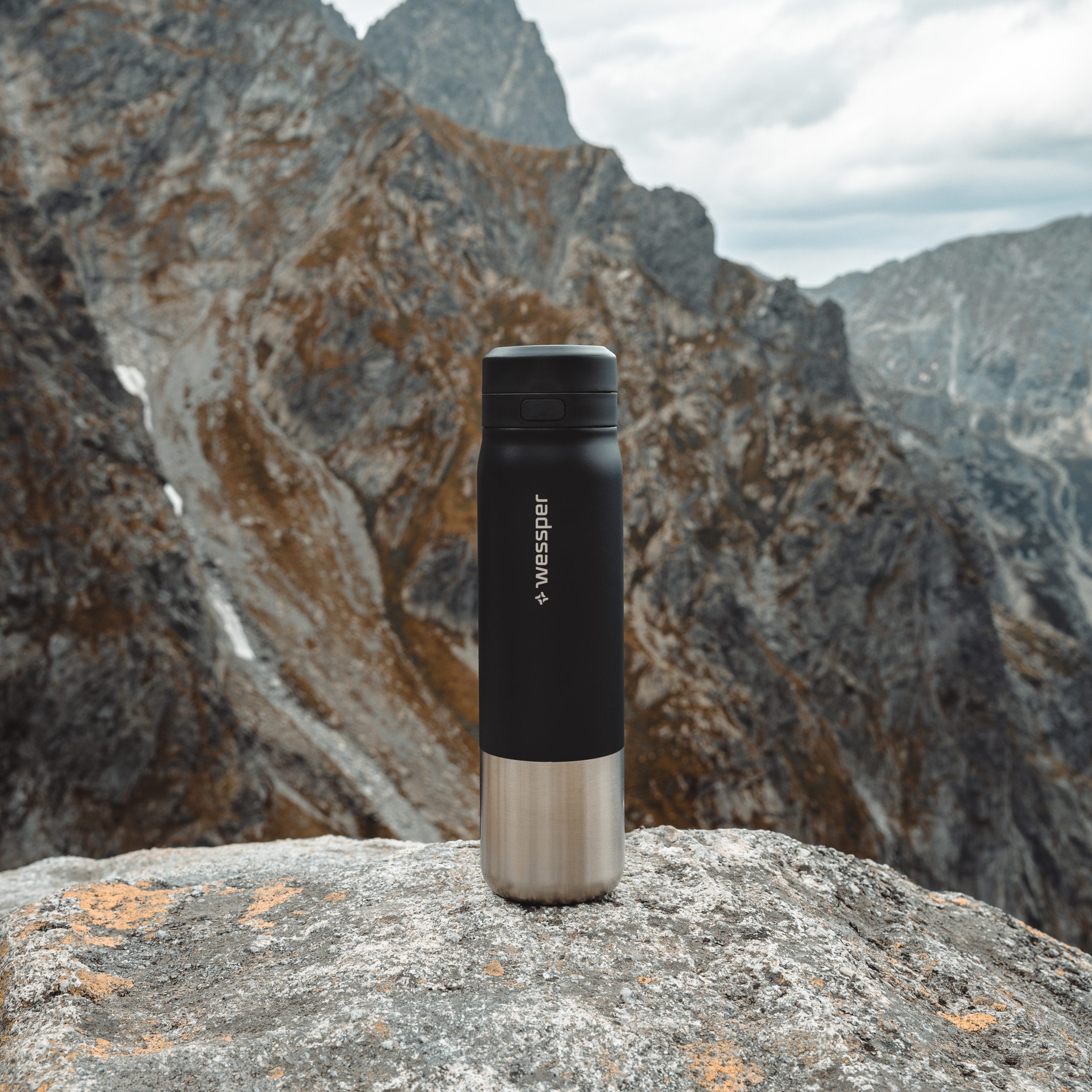 Butelka filtrująca Wessper B2 STAINLESS STEEL Actitex™ 1000 ml