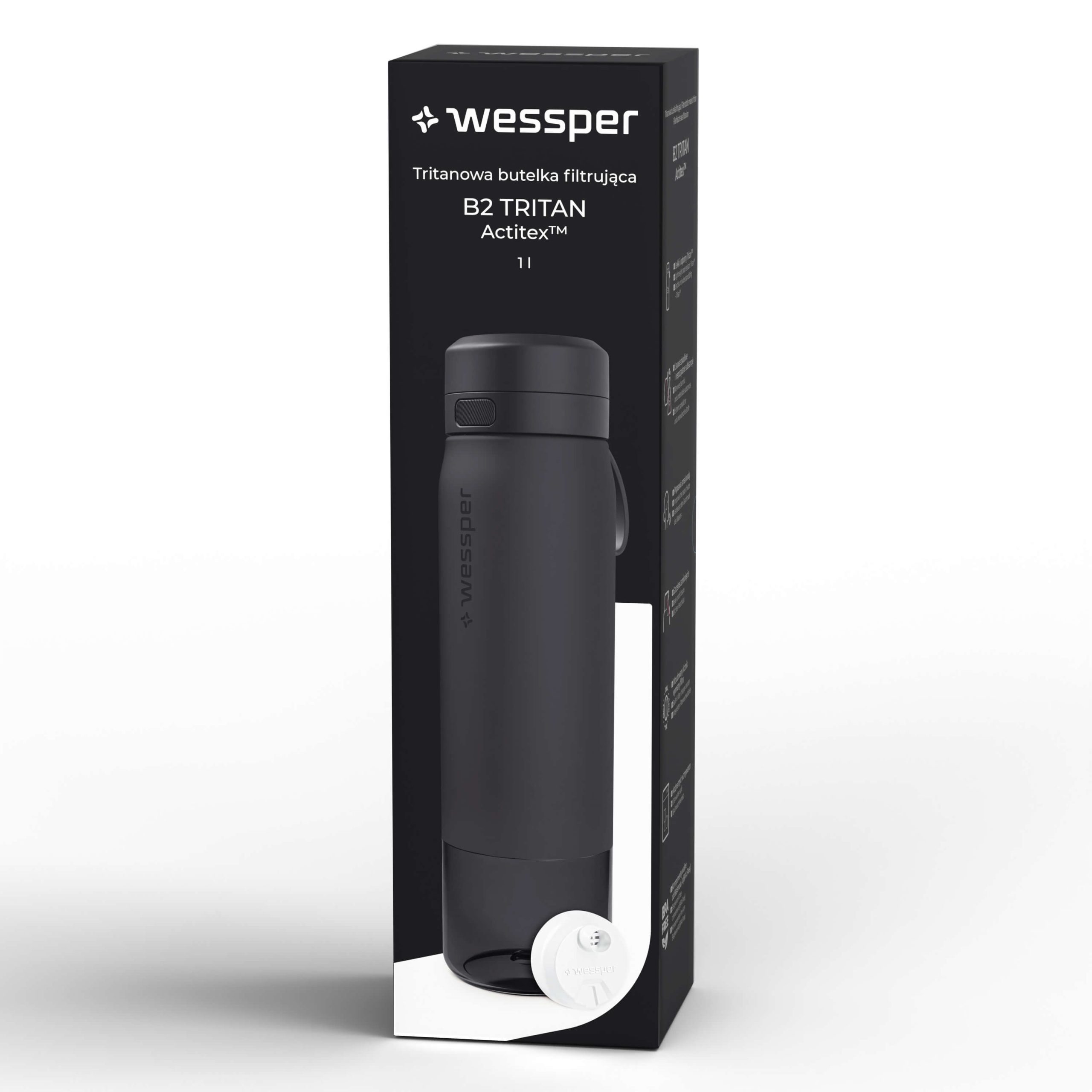 Butelka filtrująca Wessper B2 TRITAN™ Actitex™ 1000 ml