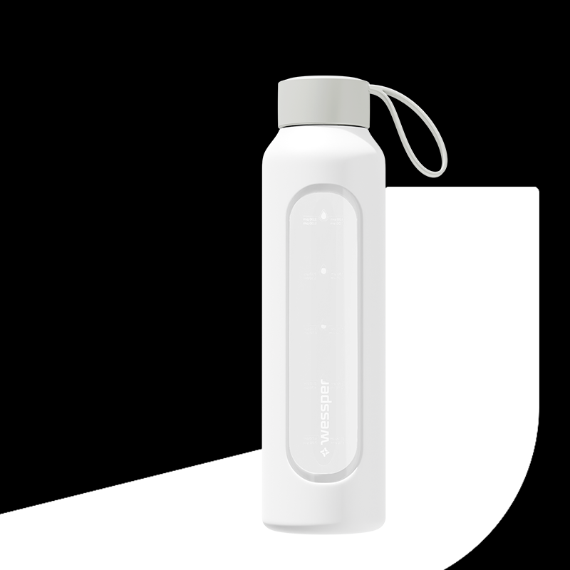 Butelka motywacyjna Wessper B1 BOROSILICATE Biała 500 ml