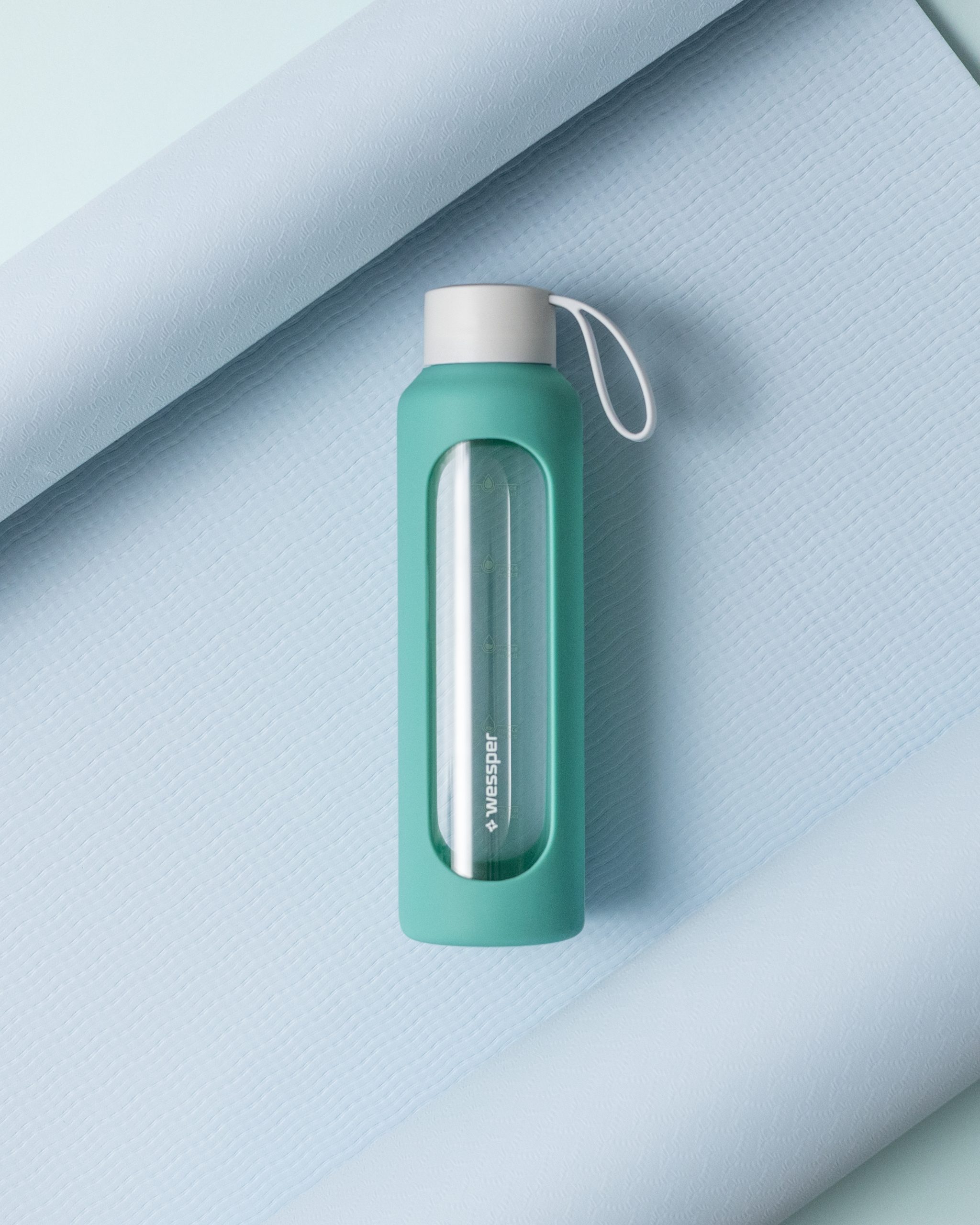 Butelka motywacyjna Wessper B1 BOROSILICATE Lagoon 500 ml