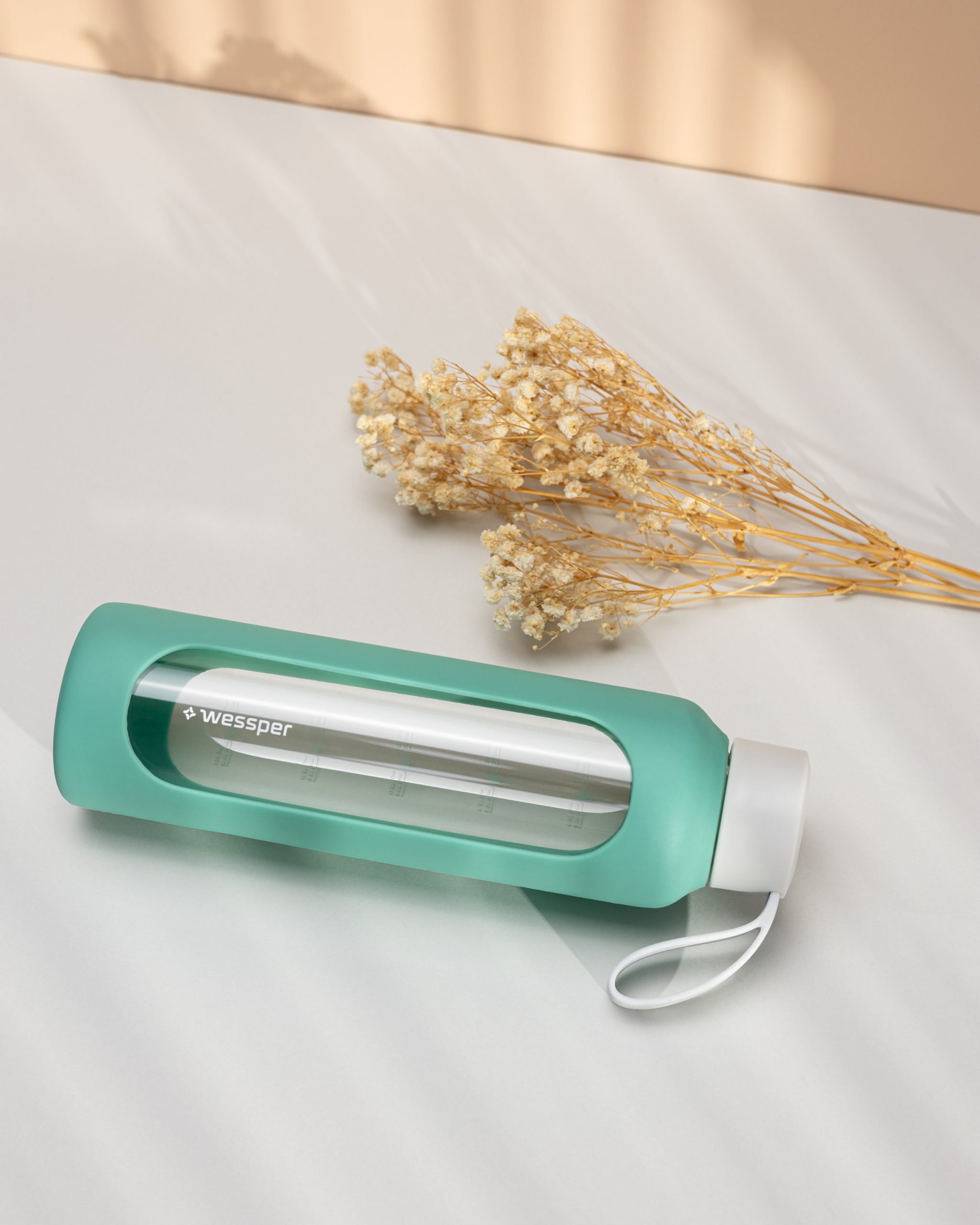 Butelka motywacyjna Wessper B1 BOROSILICATE Lagoon 500 ml