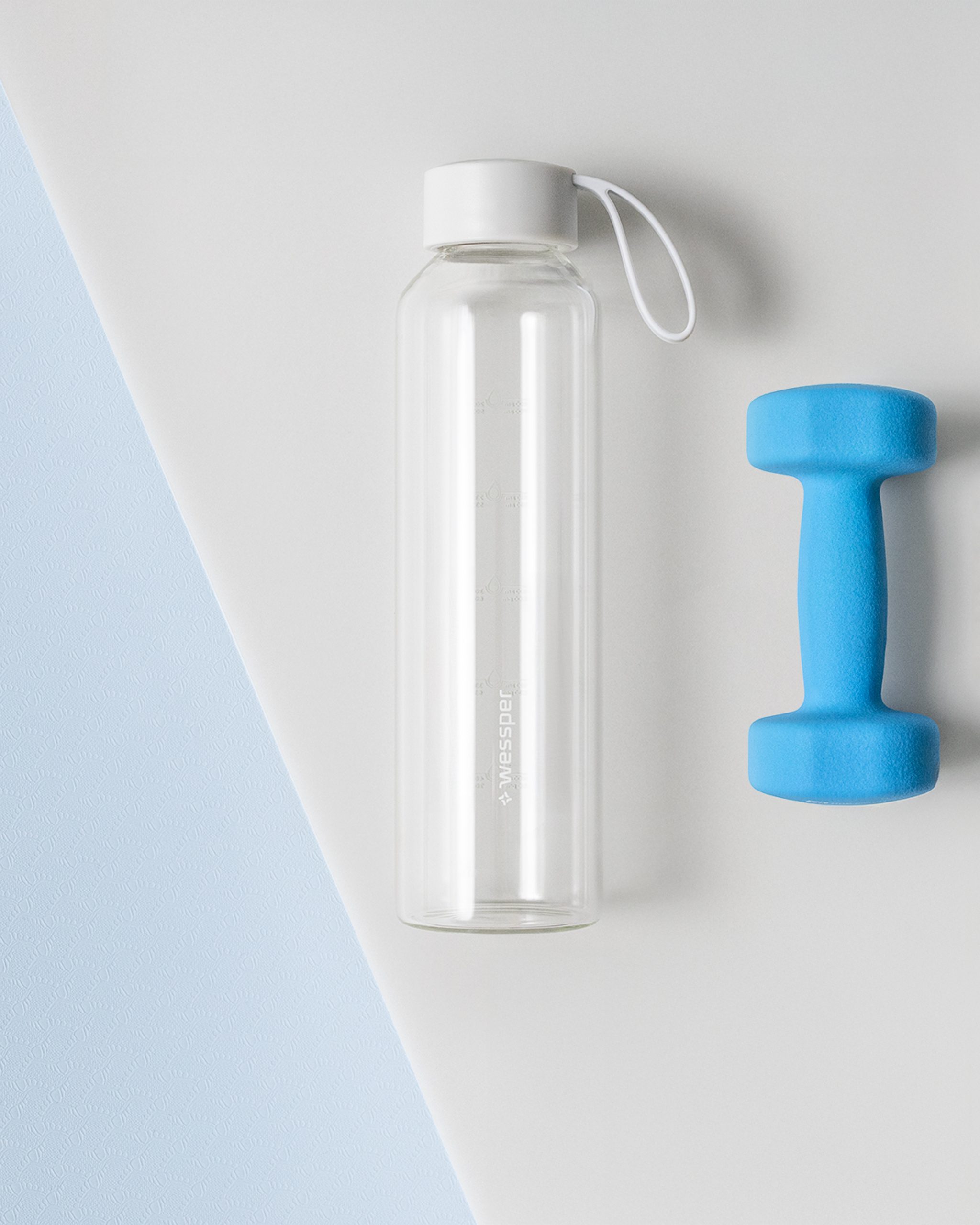 Butelka motywacyjna Wessper B1 BOROSILICATE Black 500 ml