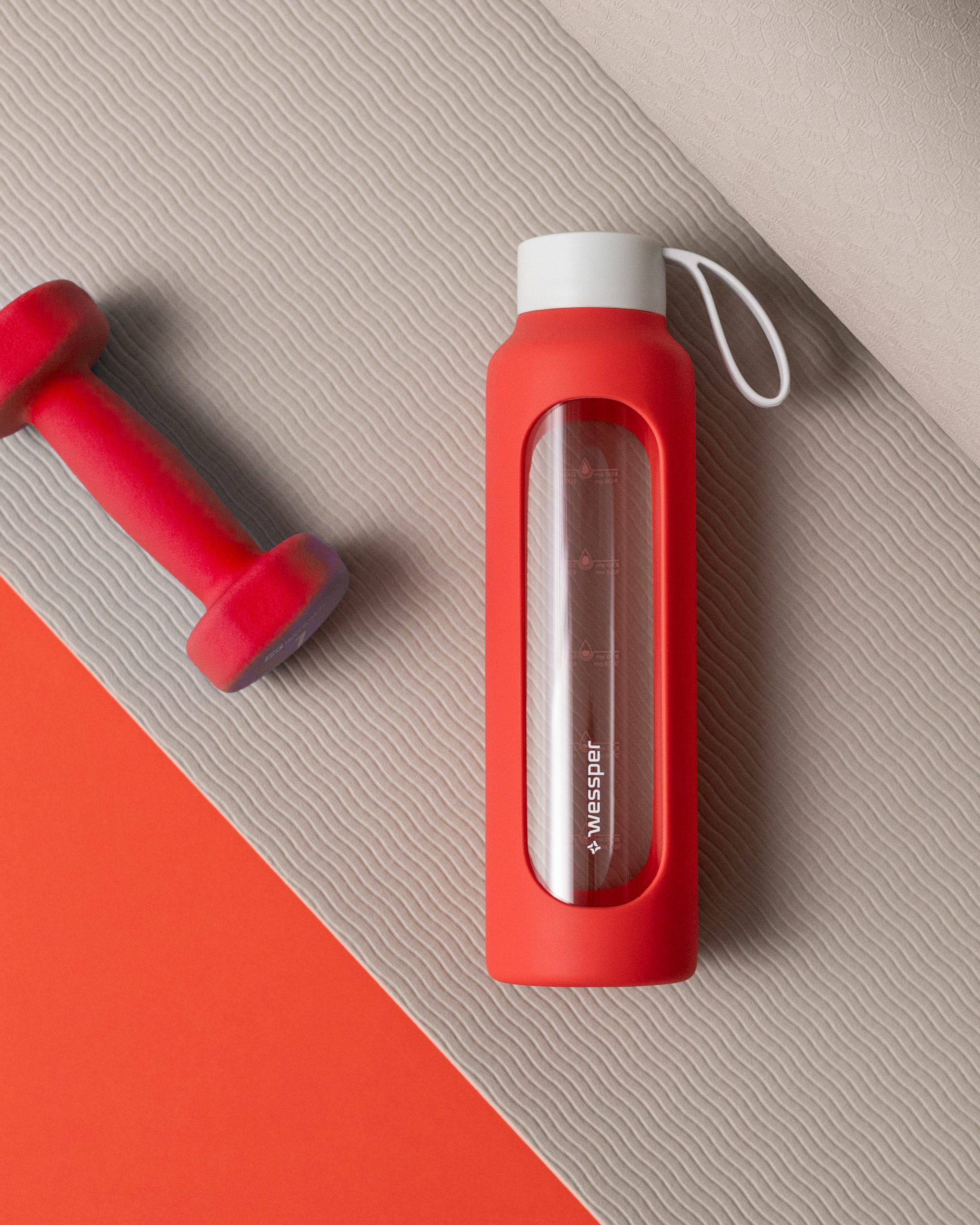 Butelka motywacyjna Wessper B1 BOROSILICATE Poppy 500 ml