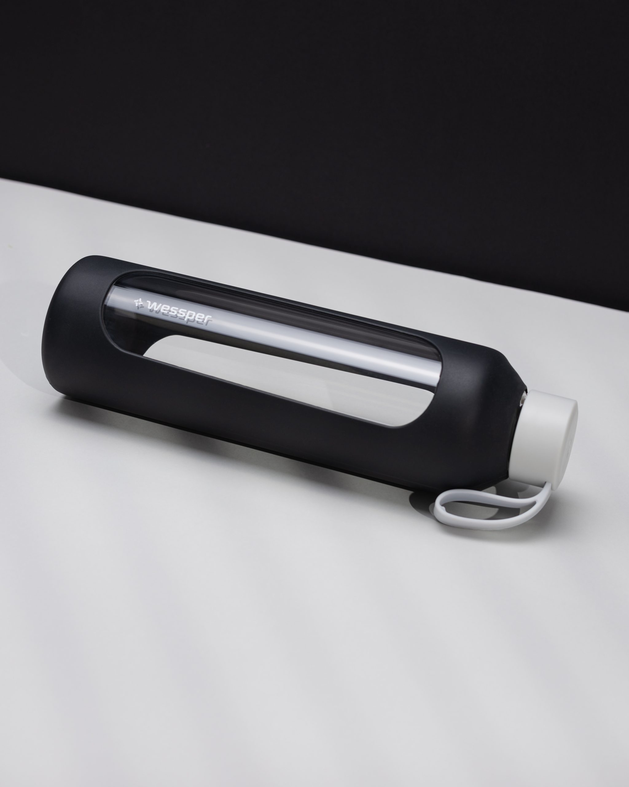 Butelka motywacyjna Wessper B1 BOROSILICATE Black 1 L