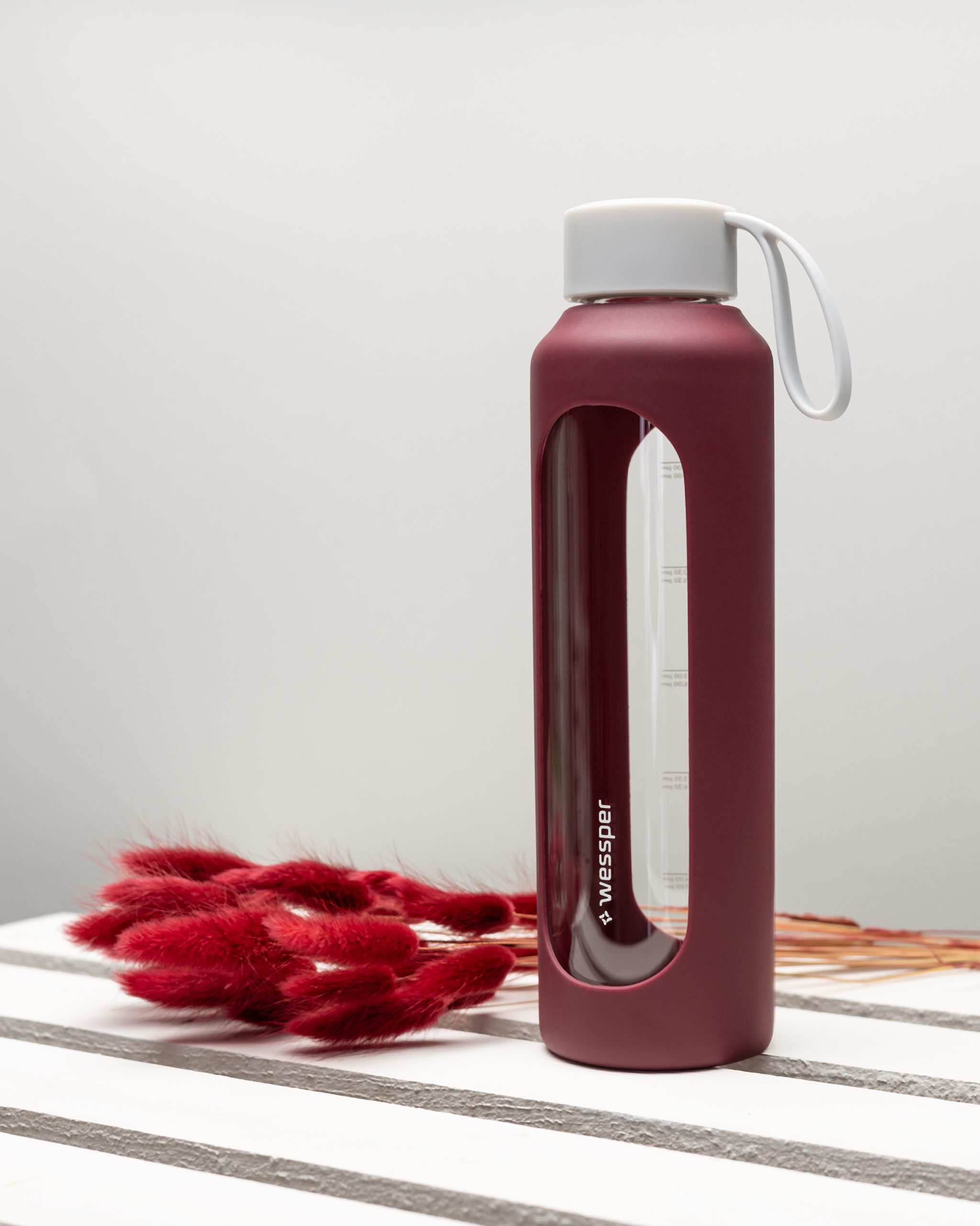 Butelka motywacyjna Wessper B1 BOROSILICATE Ruby 500 ml
