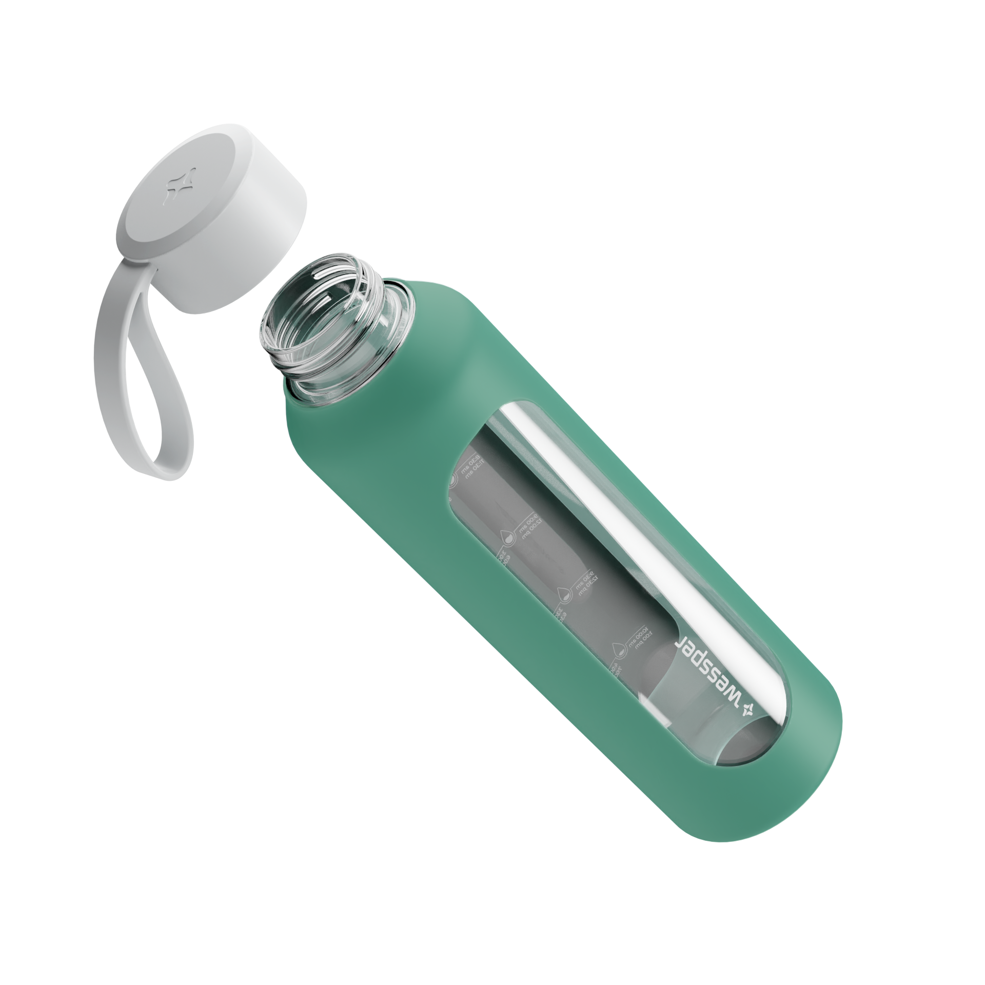 Butelka motywacyjna Wessper B1 BOROSILICATE Lagoon 500 ml