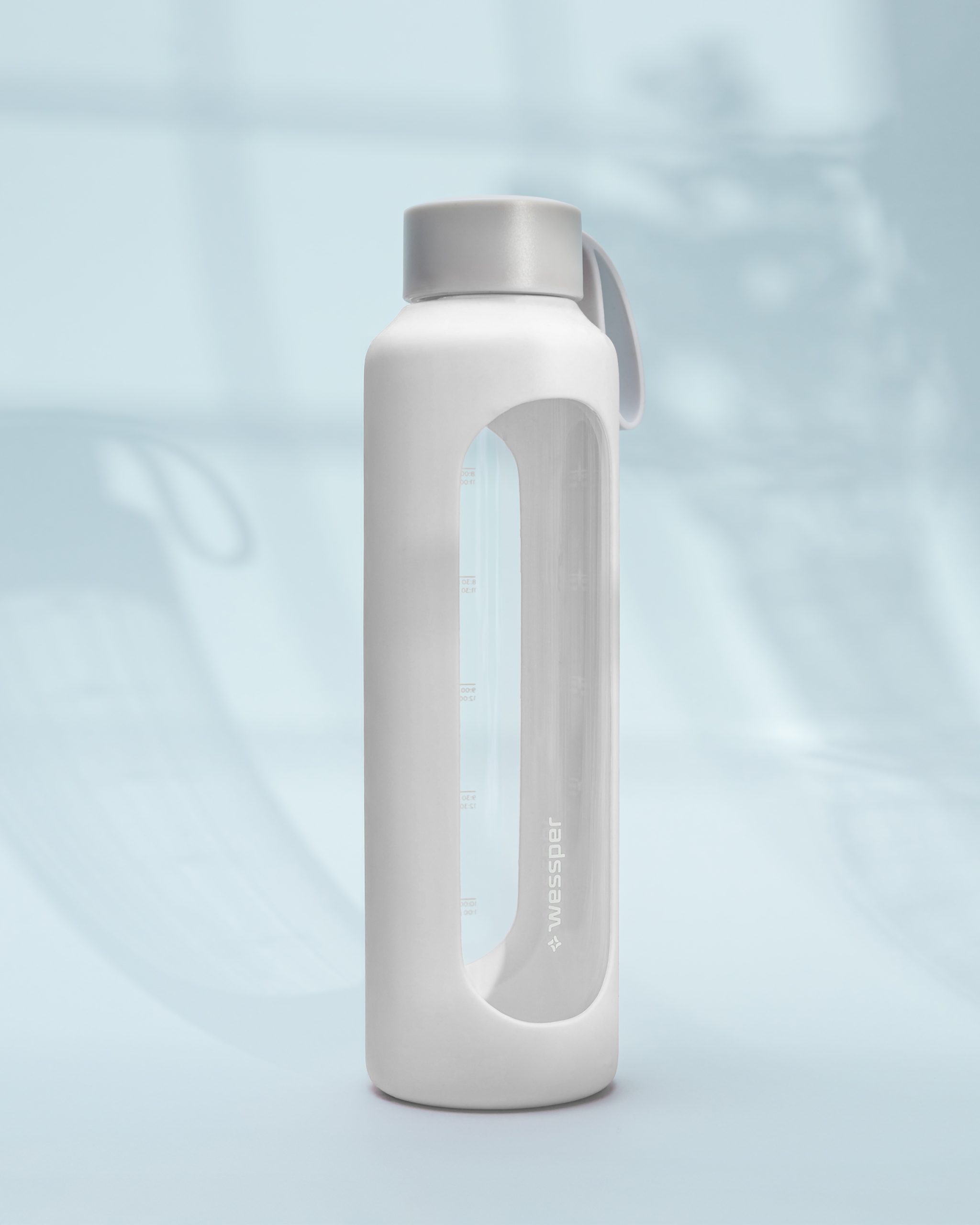 Butelka motywacyjna Wessper B1 BOROSILICATE Biała 500 ml