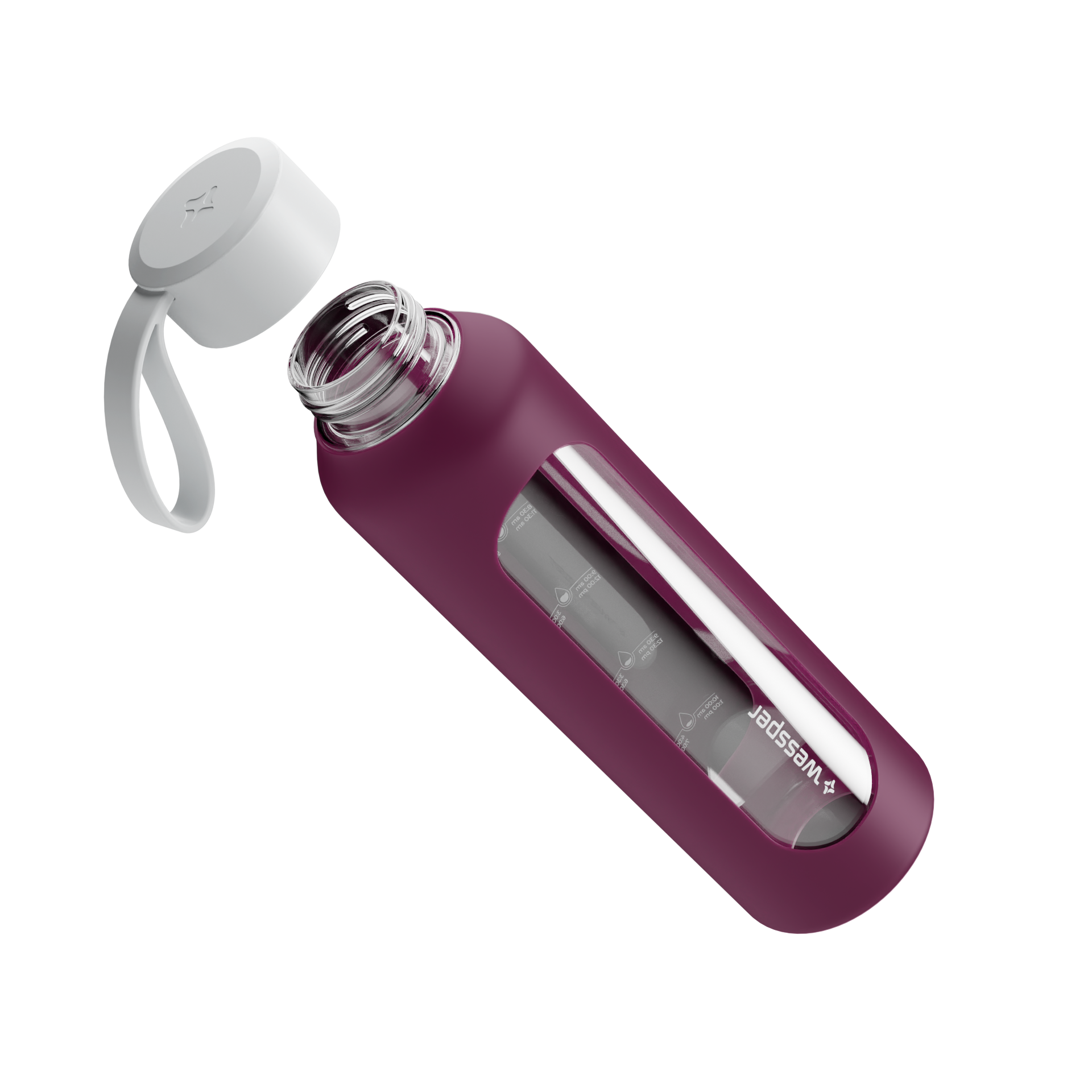 Butelka motywacyjna Wessper B1 BOROSILICATE Ruby 500 ml