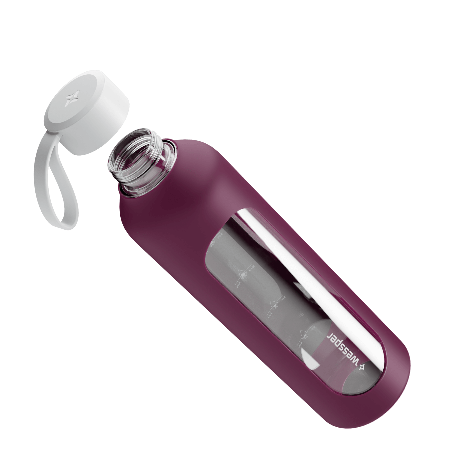 Butelka motywacyjna Wessper B1 BOROSILICATE Ruby 1 L