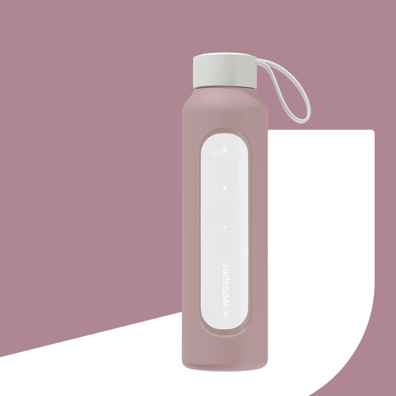 Butelka motywacyjna Wessper B1 BOROSILICATE Dusty Rose 500 ml