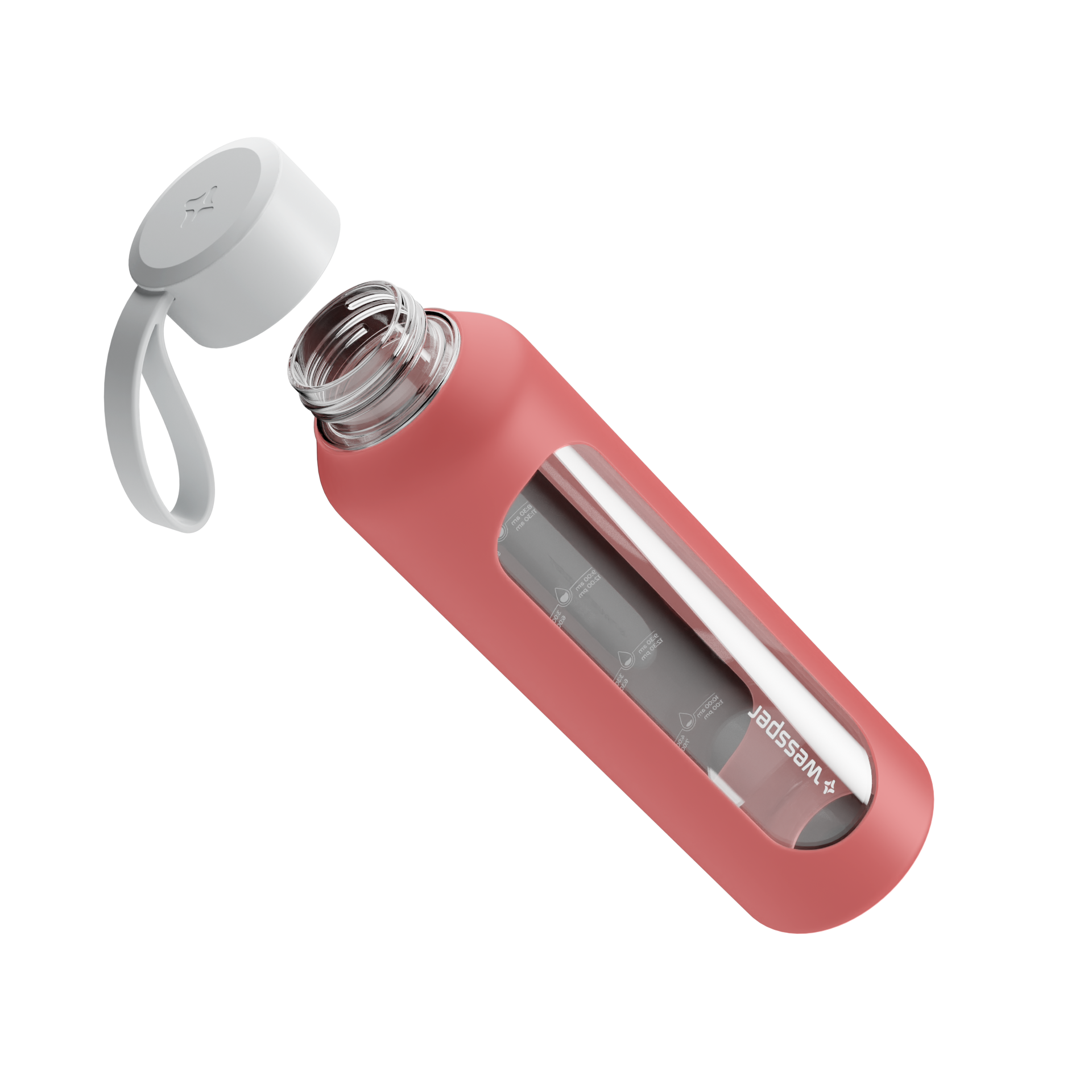 Butelka motywacyjna Wessper B1 BOROSILICATE Coral 500 ml