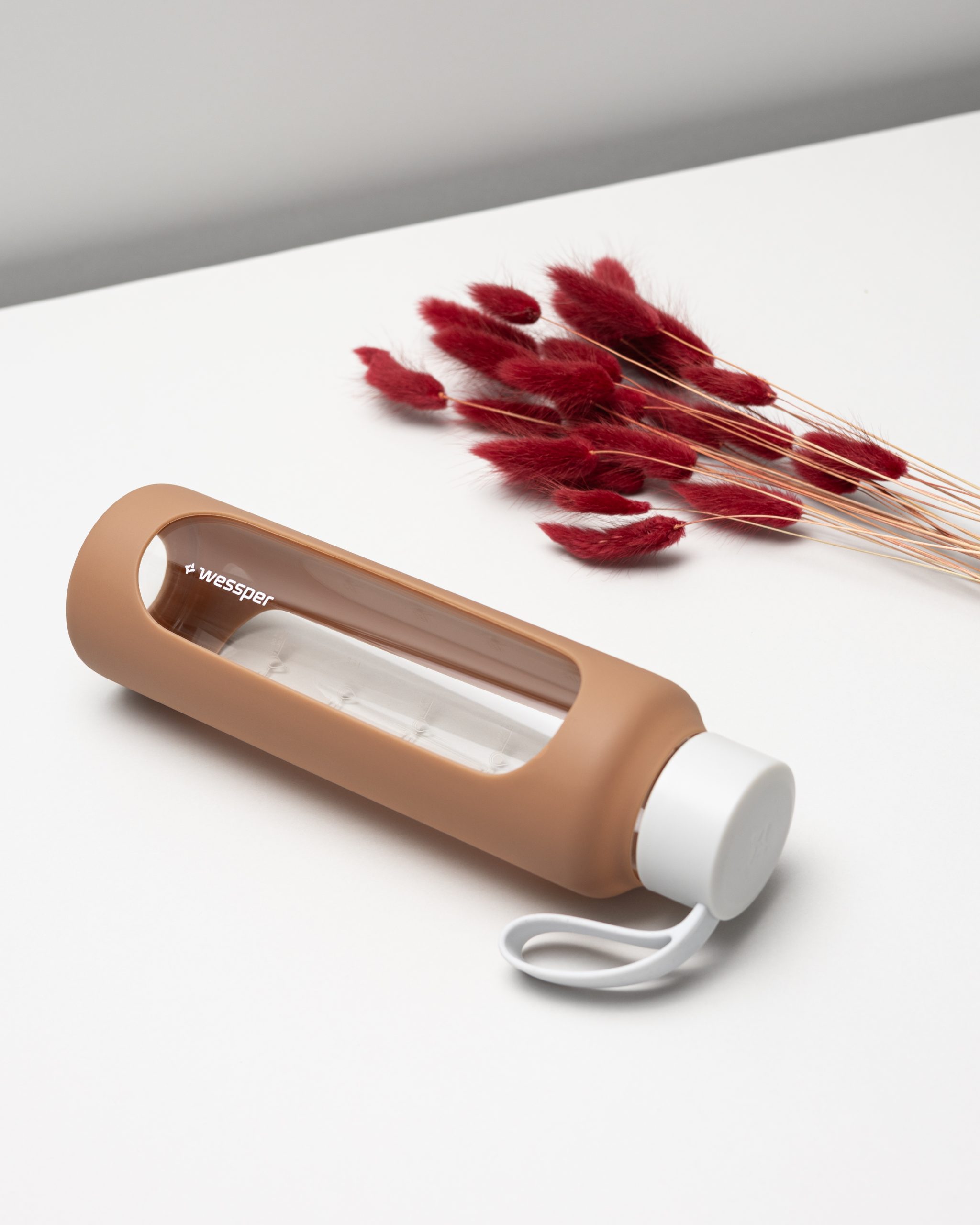 Butelka motywacyjna Wessper B1 BOROSILICATE Mokka 500 ml