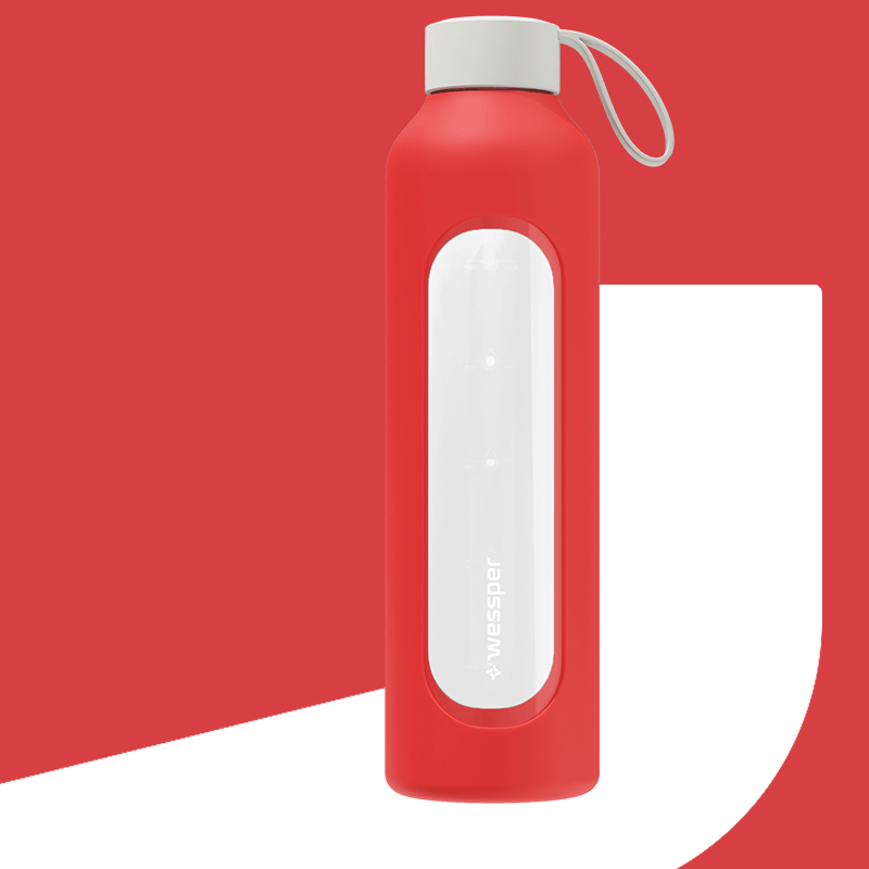 Butelka motywacyjna Wessper B1 BOROSILICATE Poppy 1 L