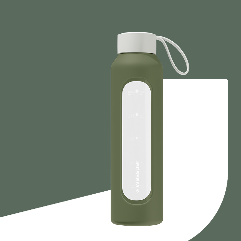 Butelka motywacyjna Wessper B1 BOROSILICATE Olive 500 ml
