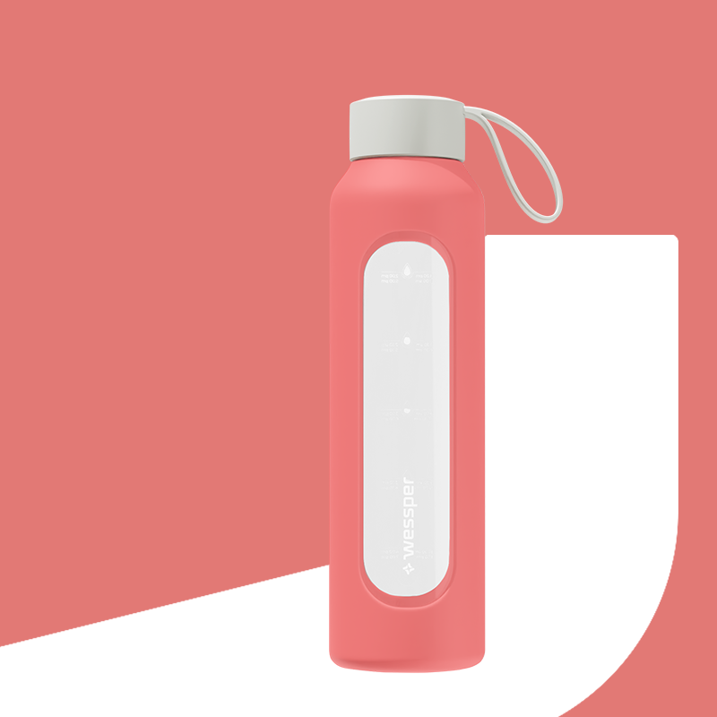 Butelka motywacyjna Wessper B1 BOROSILICATE Coral 500 ml